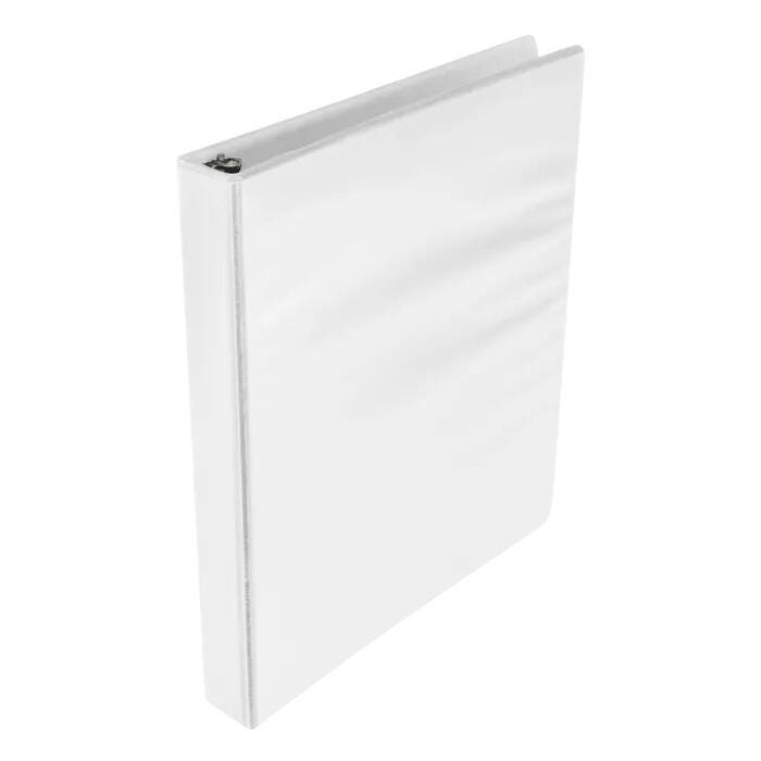 School Smart D Ring View Binder, Polypropylene, 1 Inch, White 2006482